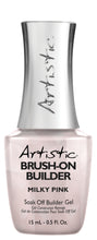 Load image into Gallery viewer, Artistic Nail Design Brush on Builder Gel 15ml - Milky Pink