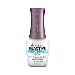 Artistic Breathable 3-IN-1 Lacquer Base, Treatment, Top Coat - 15ml
