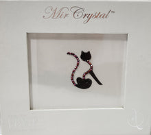 Load image into Gallery viewer, SWAROVSKI CRYSTALS - BLACK &amp; PINK KITTY

