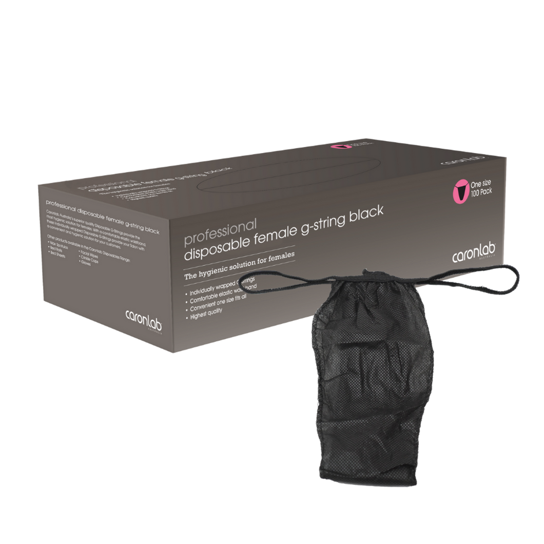 Caronlab Disposable G-String Black 100pc