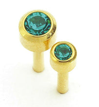 Load image into Gallery viewer, CAFLON BIRTHSTONE EARRINGS SILVER AND GOLD
