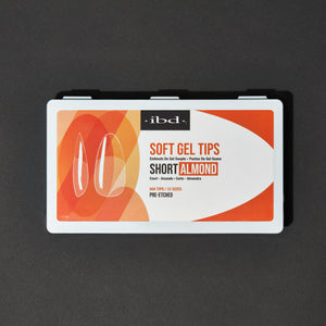 ibd Soft Gel Tips - Short Almond 504 Tips / 12 Sizes