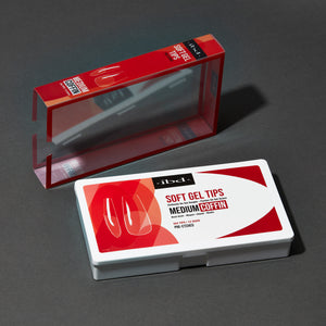 ibd Soft Gel Tips - Medium Coffin 504 Tips / 12 Sizes