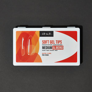 ibd Soft Gel Tips - Medium Almond 504 Tips / 12 Sizes