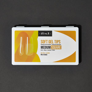 ibd Soft Gel Tips - Medium Square 504 Tips / 12 Sizes