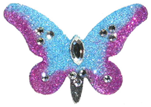 SWAROVSKI CRYSTALS - KISSES BLUE/PINK BUTTERFLY