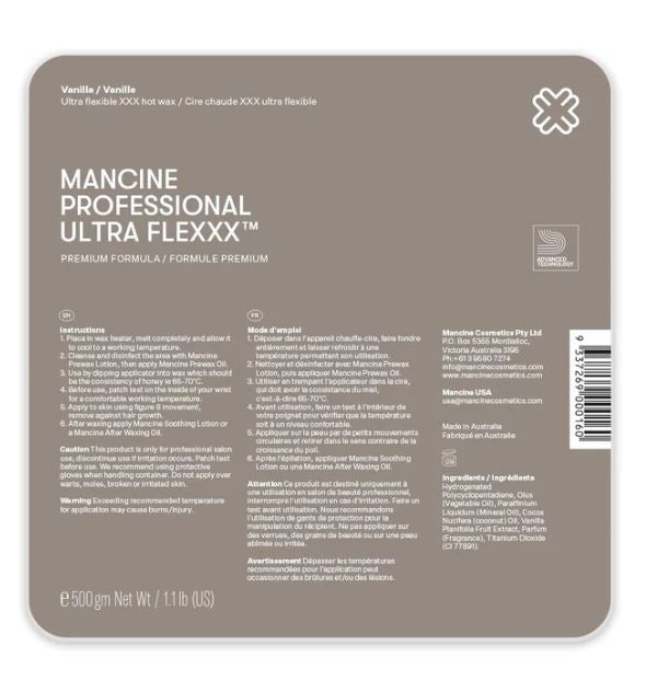 Mancine Hot Wax Ultra Flexxx Vanilla 500g