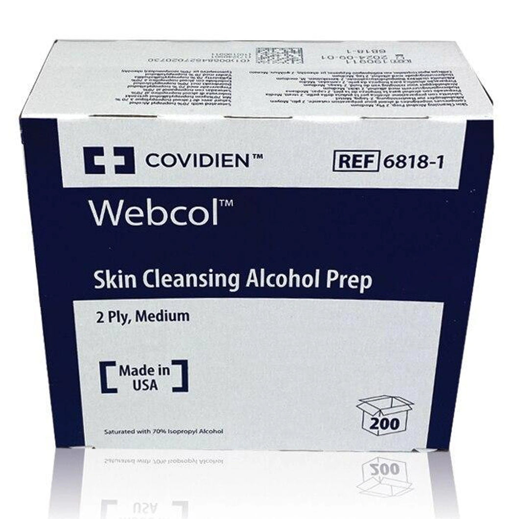 WEBCOL ALCOHOL PREP SWABS 200PK