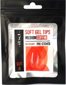 IBD INDIVIDUAL SOFT GEL TIPS - MEDIUM COFFIN - 50 COUNT
