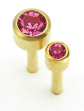 Load image into Gallery viewer, CAFLON BIRTHSTONE EARRINGS SILVER AND GOLD
