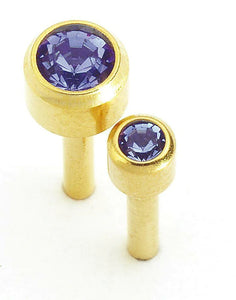 CAFLON BIRTHSTONE EARRINGS SILVER AND GOLD