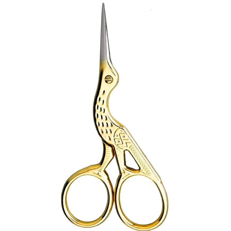 STORK SCISSORS STRAIGHT GOLD