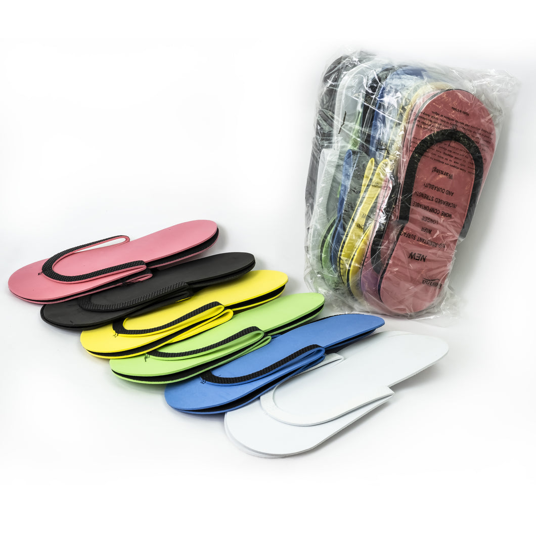 PEDI THONGS MIXED COLOURS 12PK