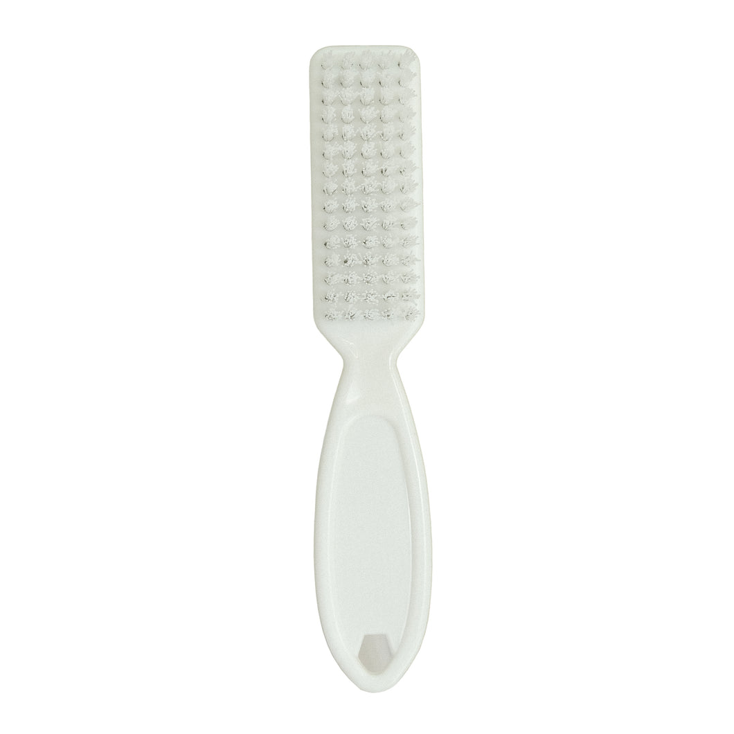 NAIL SCRUB BRUSH - PLASTIC HANDLE WHITE