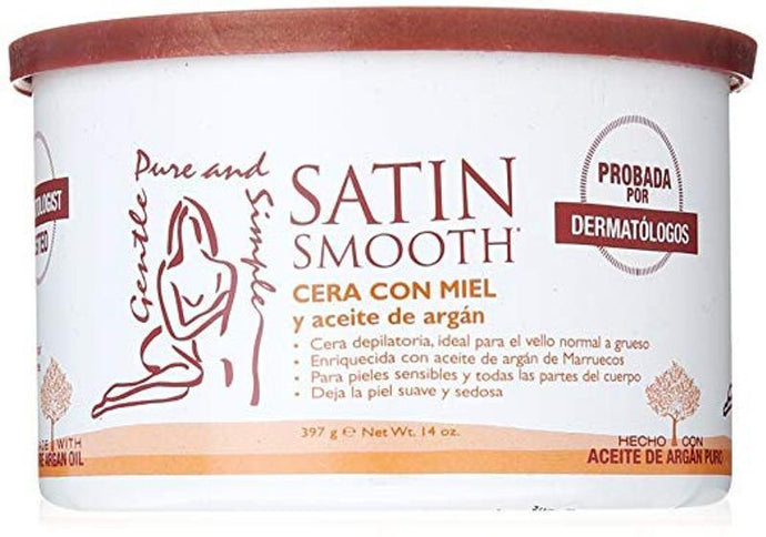 Satin Smooth Honey Strip Wax with Argan Oil 397g - Professional Salon Brands