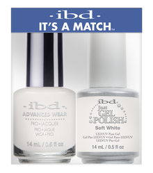 ibd Just Gel Polish & Advanced Wear duo - SOFT WHITE - Professional Salon Brands