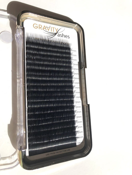 Gravity Lashes Lash C Curl 0.03 Volume II - NEW 20 Line Mixed Tray - Professional Salon Brands