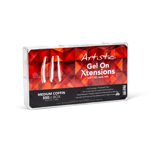 Artistic Gel On Xtensions Medium Coffin 550CT - Professional Salon Brands