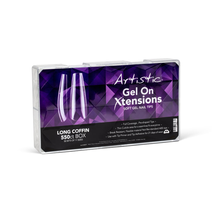 Artistic Gel On Xtensions Long Coffin 550CT - Professional Salon Brands