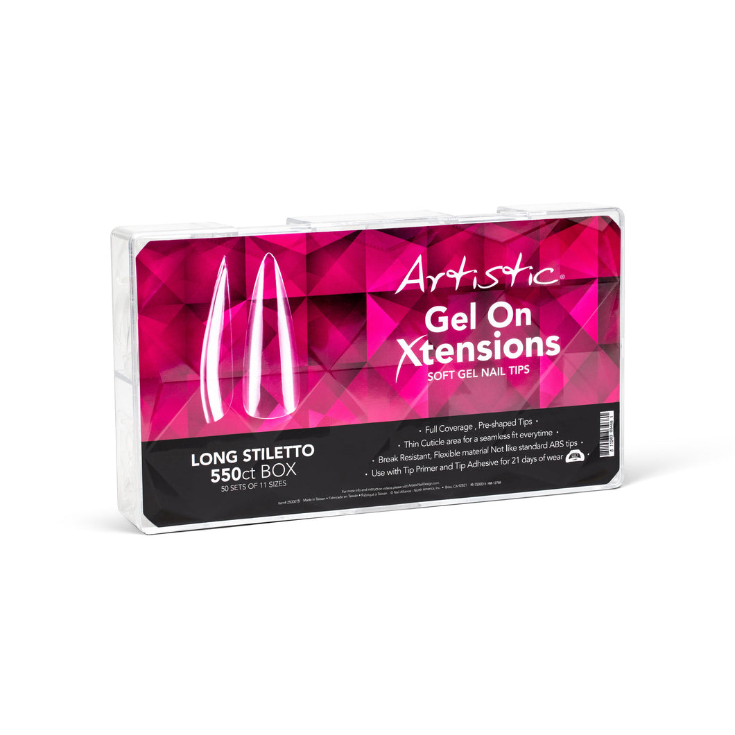 Artistic Gel On Xtensions Long Stiletto 550CT - Professional Salon Brands