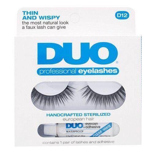 DUO Thin and Wispy Eyelashes D12 - WITHOUT GLUE - Professional Salon Brands