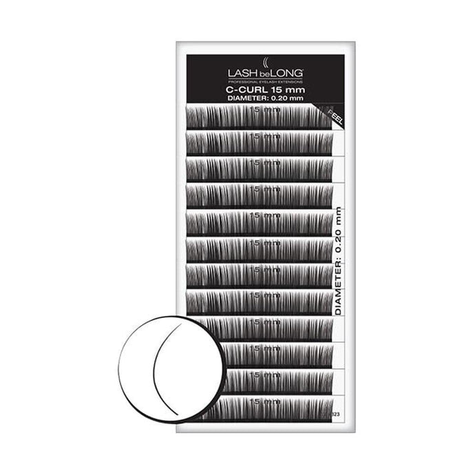 LASH beLONG C-Curl Lashes 9mm - Professional Salon Brands