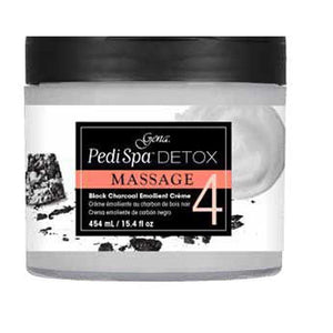Gena Pedi Spa Detox Black Charcoal Emollient Massage Creme 454ml - Professional Salon Brands