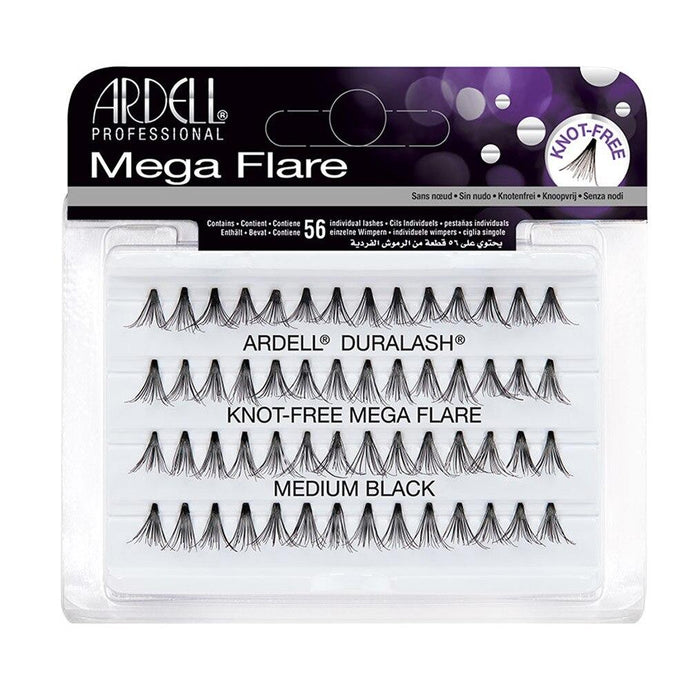 Ardell Lashes Mega Individuals Knot-Free - Medium Black - Professional Salon Brands