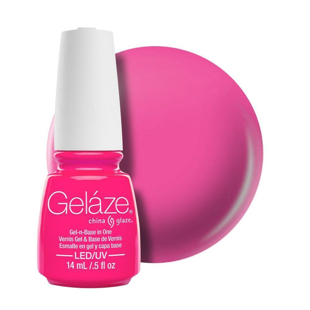 China Glaze Gelaze Gel & Base 14ml - Pink Voltage - Professional Salon Brands