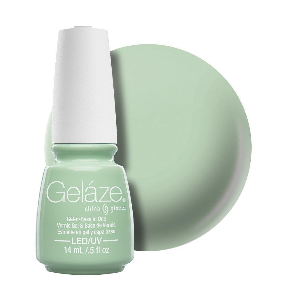 China Glaze Gelaze Gel & Base 14ml - Re-Fresh Mint - Professional Salon Brands