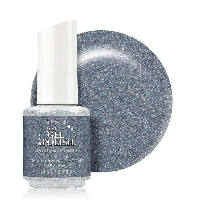 ibd Just Gel Polish 14ml - Pretty In Pewter - Professional Salon Brands