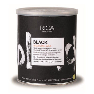 Rica Liposoluble Hard Strip Wax 800ml - Black Hemp - Professional Salon Brands
